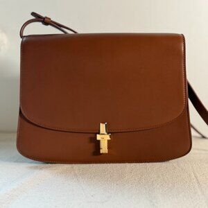 NEW WITH TAGS The Row - Sofia 10.00 Crossbody in Box Calfskin w/Gold Hardware